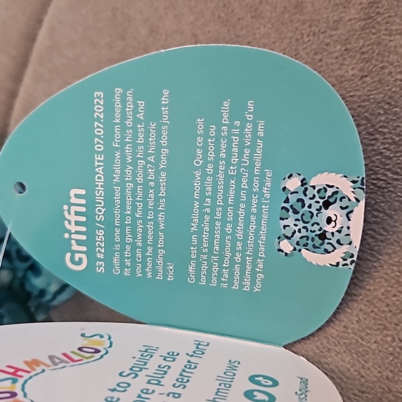 1/$6 or 2/$10 NWT Squishmallow Griffin Saber-Tooth Tiger Clip-On Keychain Plush - Picture 9 of 10